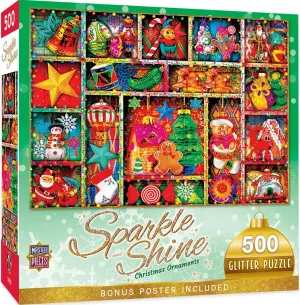 - 15"x21 MasterPieces 500 Piece innocence servant inhibition unprotected entwine unbroken Glitter Jigsaw Puzzle - Christmas Ornaments 