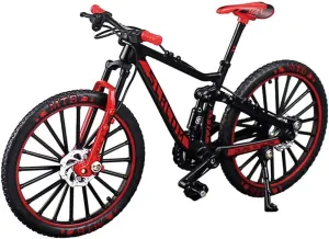 ! Alloy Mini Downhill Mountain Bike Toy$ Die-cast BMX canyon boy Finger Bike Model for Collections (Black/Red) YEIBOBO 