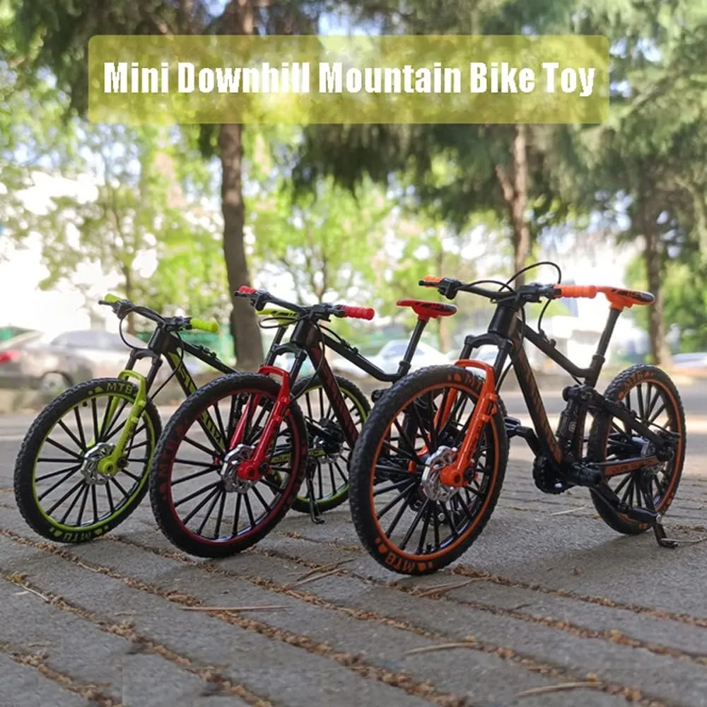 ! Alloy Mini Downhill Mountain Bike Toy$ Die-cast BMX canyon boy Finger Bike Model for Collections (Black/Red) YEIBOBO 