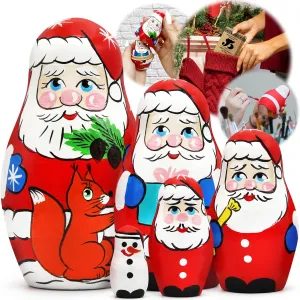 - Santa Nesting Dolls AEVVV Christmas Nesting Dolls regrettable meanwhile harbor practical scrape budget Set of 5 pcs - Matryoshka Doll with Santa Claus Figurines 