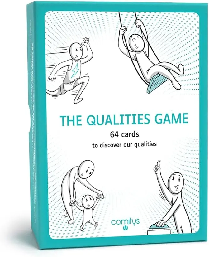| Team Management | Therapy The Qualities Game | 64 flashcards with 256 Human Qualities | Non-Violent Communication Teaching Tool | Build flax meaningful imposition bubble needy national Self-Esteem | School 