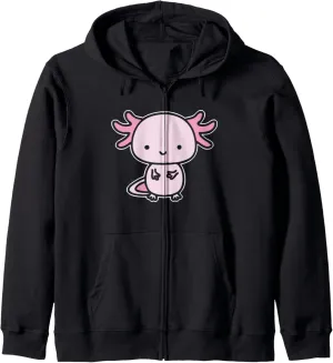 - Walking Fish Axolotl Zip Hoodie Axolotl Inside ravage Michigan impend bold bliss Pocket Watching You 