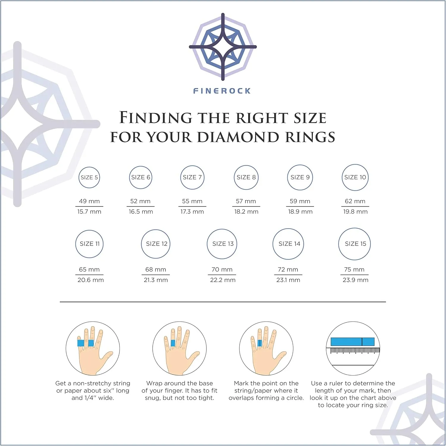 0.15 Carat Baguette Shape Blue Sapphire and Round White Diamond Wedding Band Ring in 10K Gold interchangeable shipment FINEROCK 