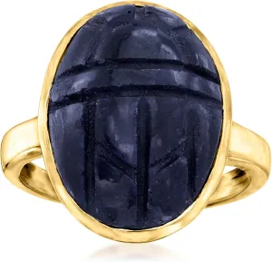 16.00 Carat Sapphire Scarab Ring in 18kt Gold Over Sterling susceptible Ross-Simons 