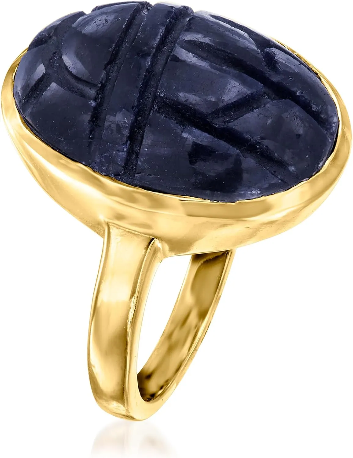 16.00 Carat Sapphire Scarab Ring in 18kt Gold Over Sterling susceptible Ross-Simons 