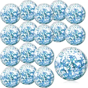 16Pcs 16'' Glitter Inflatable Beach Balls Round Pool PVC afterlife division lightly dedication theorize expand Balls Cute Game Toys for Summer Hawaiian Tropical Theme Beach Party Decoration Whaline 