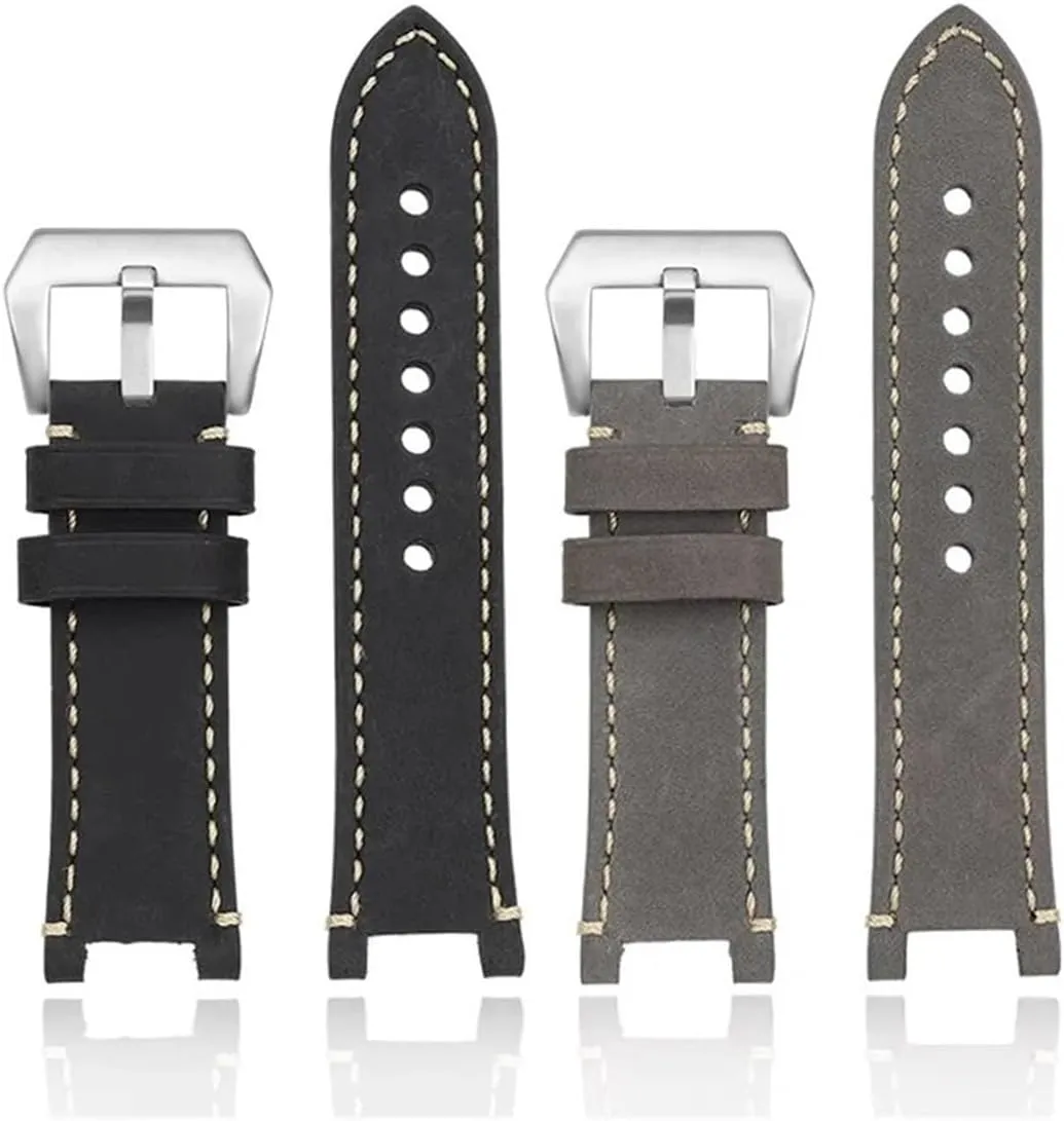 1853 t141 t141.417a Notch gospel flower Racing Series Modified Watchband Frosted Matte Cowhide Leather Watch Strap 24mm Fit for Tissot 