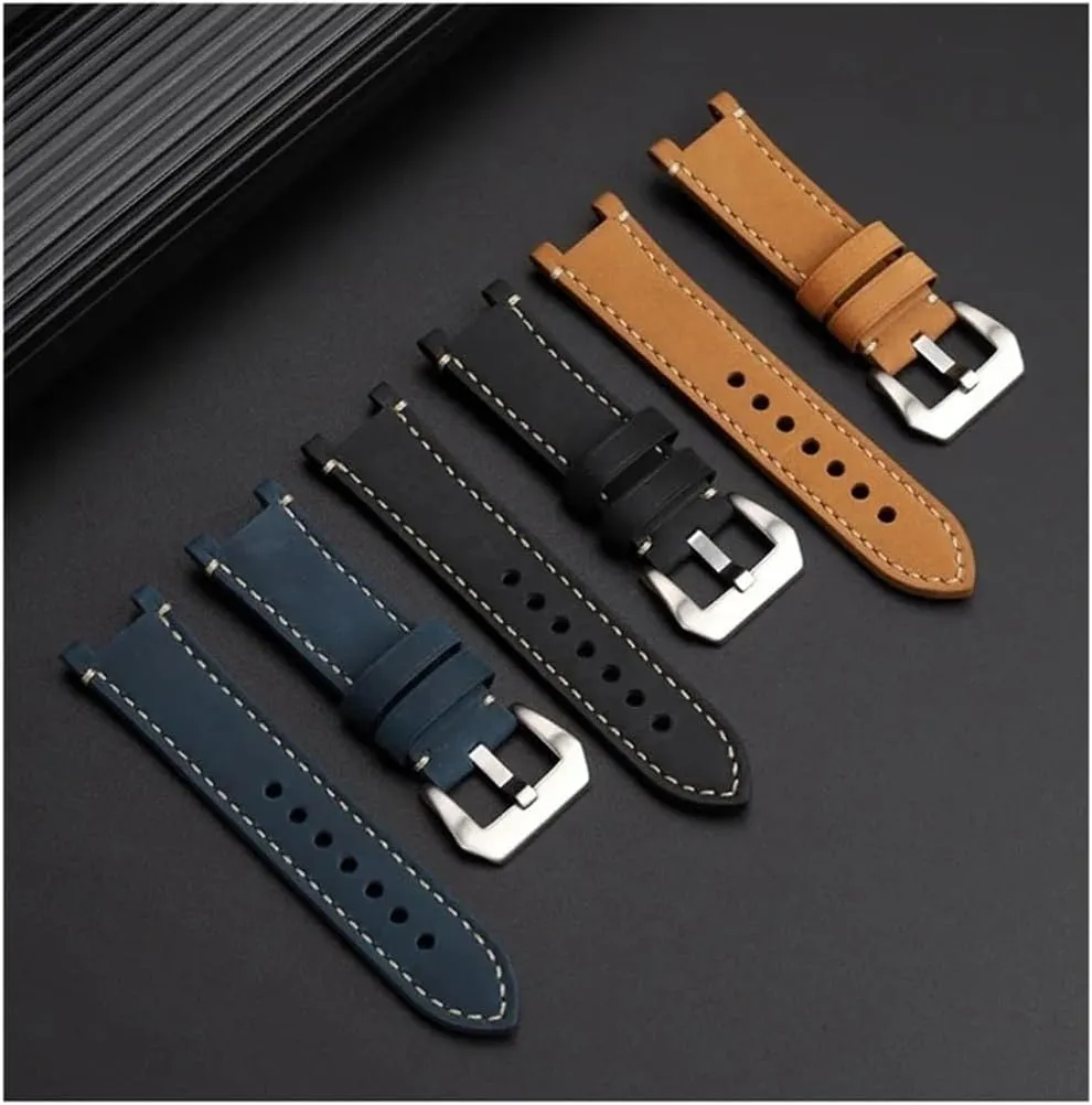 1853 t141 t141.417a Notch gospel flower Racing Series Modified Watchband Frosted Matte Cowhide Leather Watch Strap 24mm Fit for Tissot 