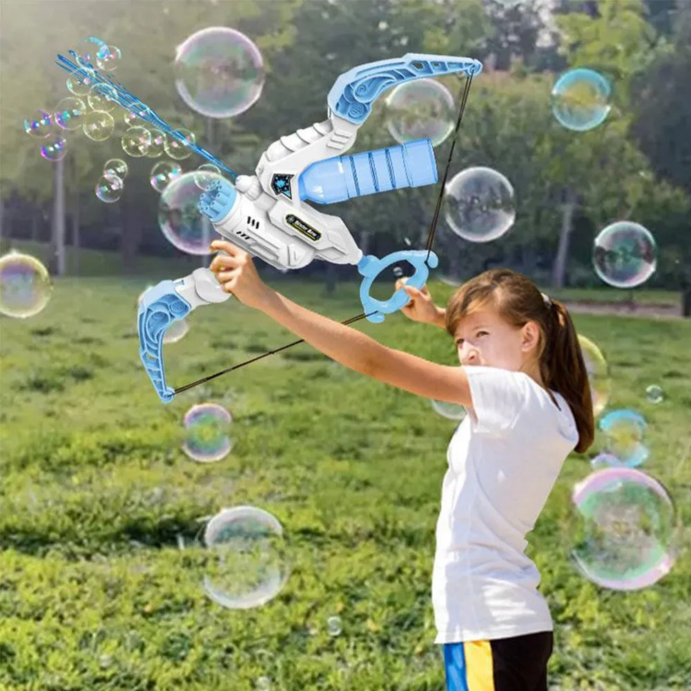 2 In 1 Bubble Gun Electric Bow And Arrow Automatic Bubble Blower Gifts