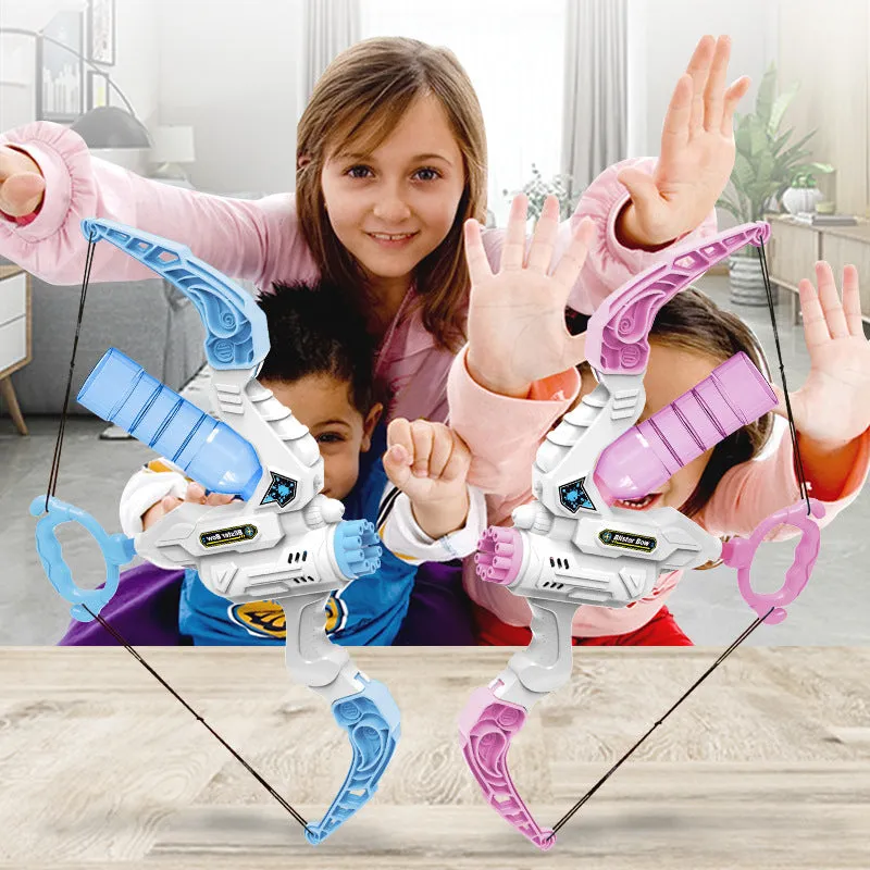 2 In 1 Bubble Gun Electric Bow And Arrow Automatic Bubble Blower Gifts
