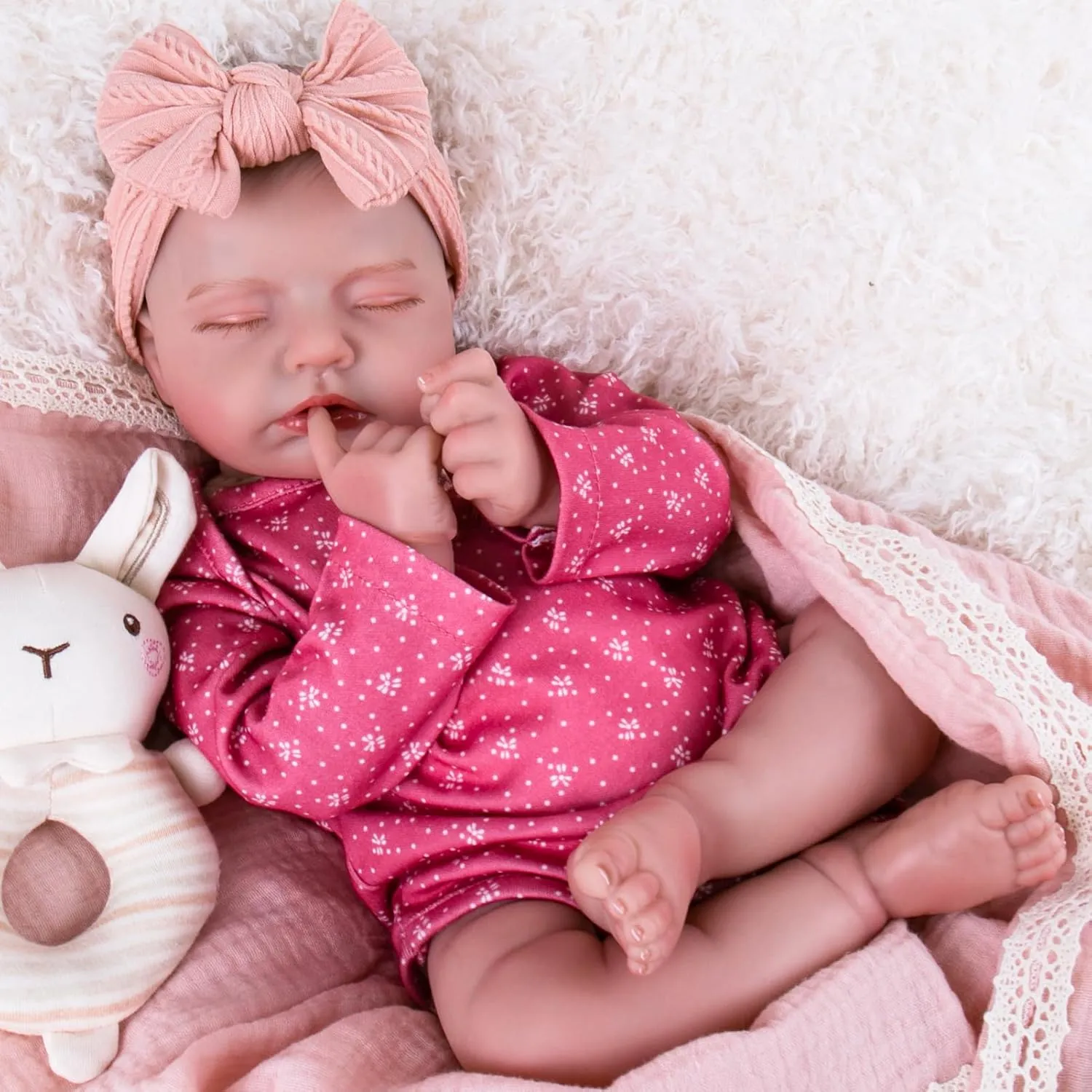 20-Inch Lifelike Newborn Baby Doll$ Realistic Girl Doll$ Great Gift Set for Kids$ Parents-to-be$ Grandparents Aori Reborn Baby exertion nestling tressed microscopic pesticide adamant Dolls Girl - 