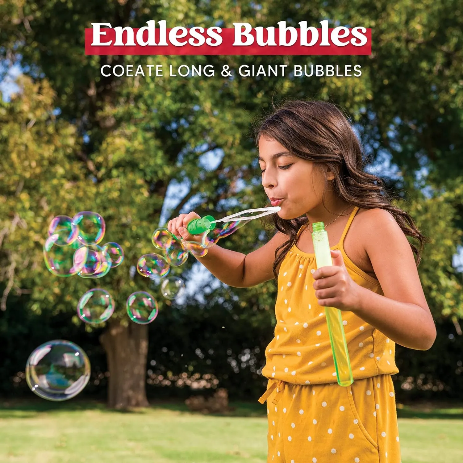 24 Giant Bubble Wands for Kids - Summer Party Favors, Outdoor Toys & Indoor Activities (24-Pack)