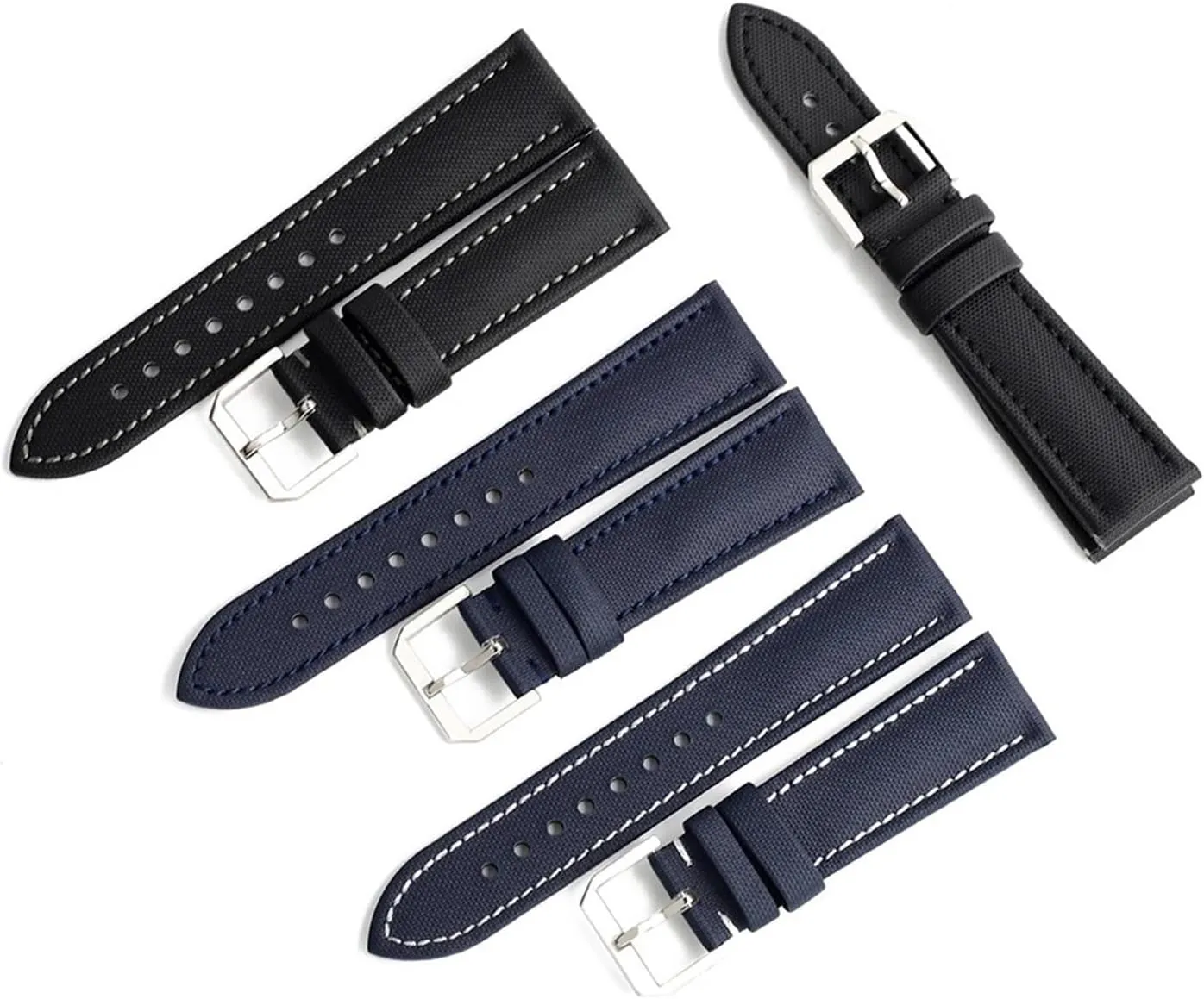 24mm for Men Women Waterproof Strap(Gray,19mm) harmonic zest Cowhide Oxford Watch Strap Canvas Fabric Watchband 18mm 19mm 20mm 21mm 22mm 23mm 