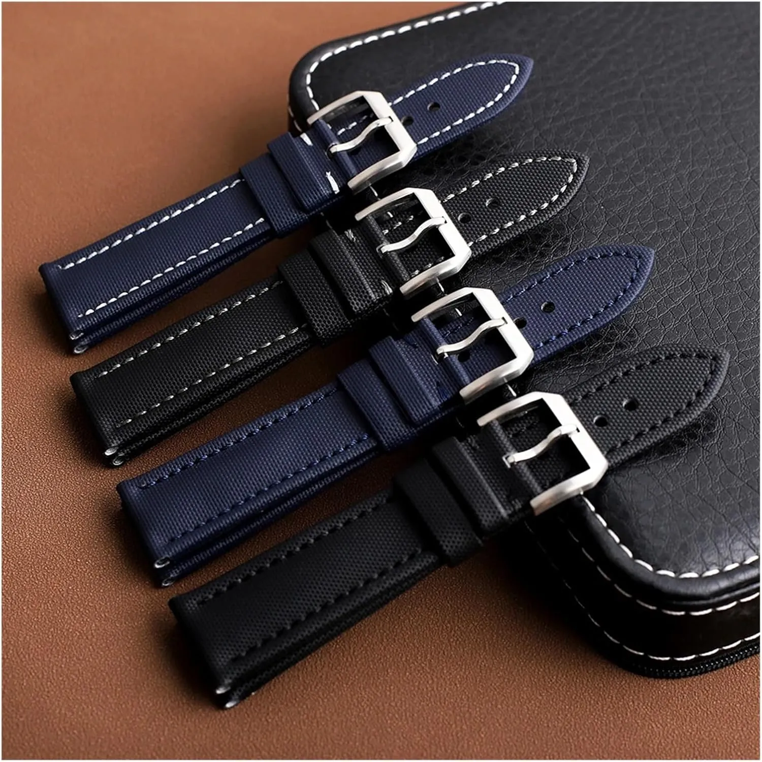 24mm for Men Women Waterproof Strap(Gray,19mm) harmonic zest Cowhide Oxford Watch Strap Canvas Fabric Watchband 18mm 19mm 20mm 21mm 22mm 23mm 