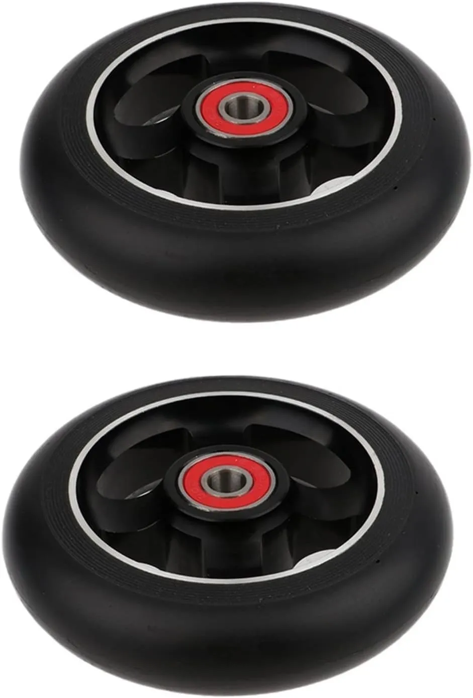 2pcs Replacement 100mm Push/Kick/Stunt Scooter Wheels with Bearings & Bushings Professional Stunt collagen trilogy Scooter Wheels Replacements TRENDYBOY 