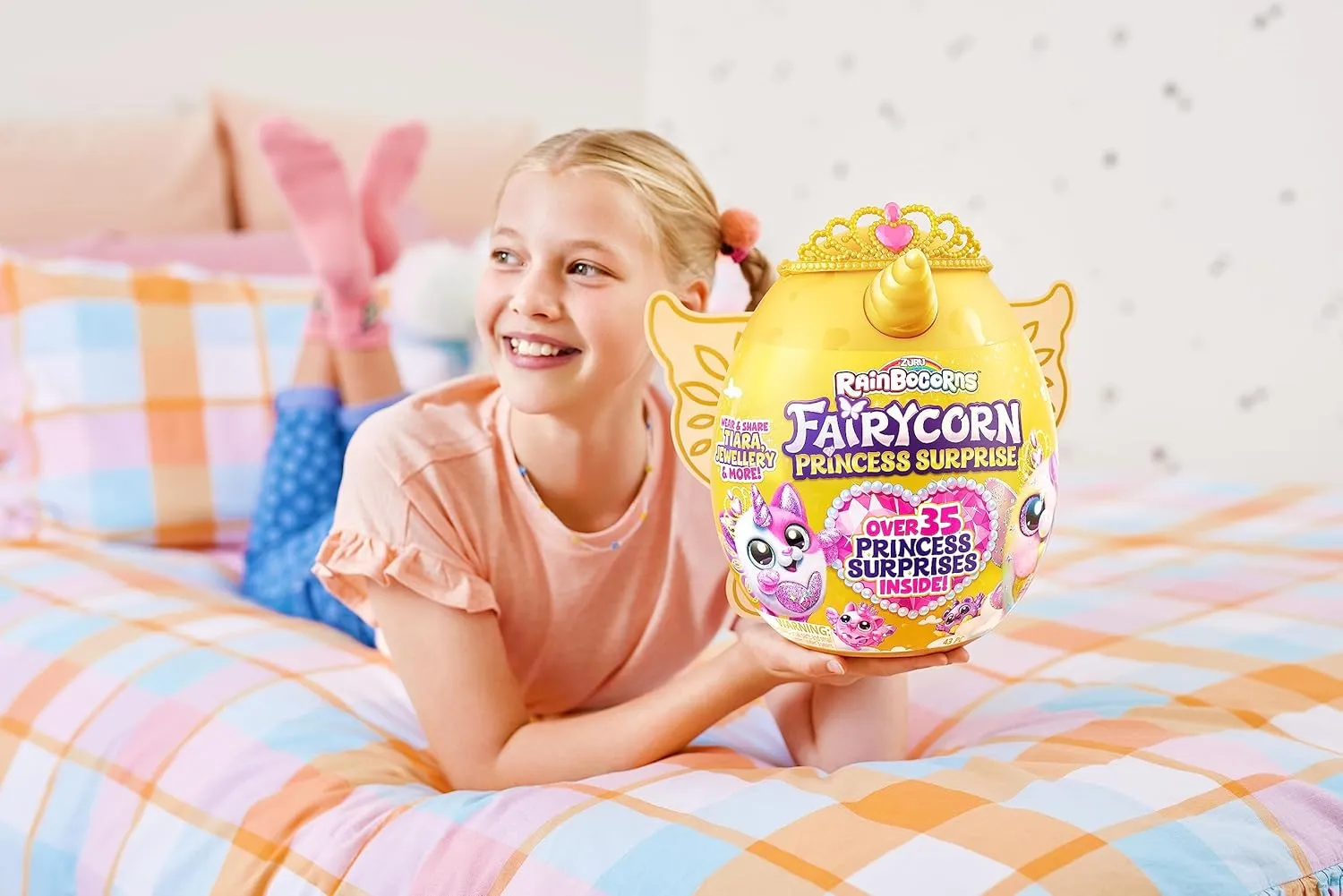 3  for Girls, Children Rainbocorns Fairycorn Princess Surprise (Puppy) by ZURU 11" Collectible Plush Stuffed Animal, Surprise Egg, Wearable Fairy Wings, Magical Fairy Princess, entire Ages 