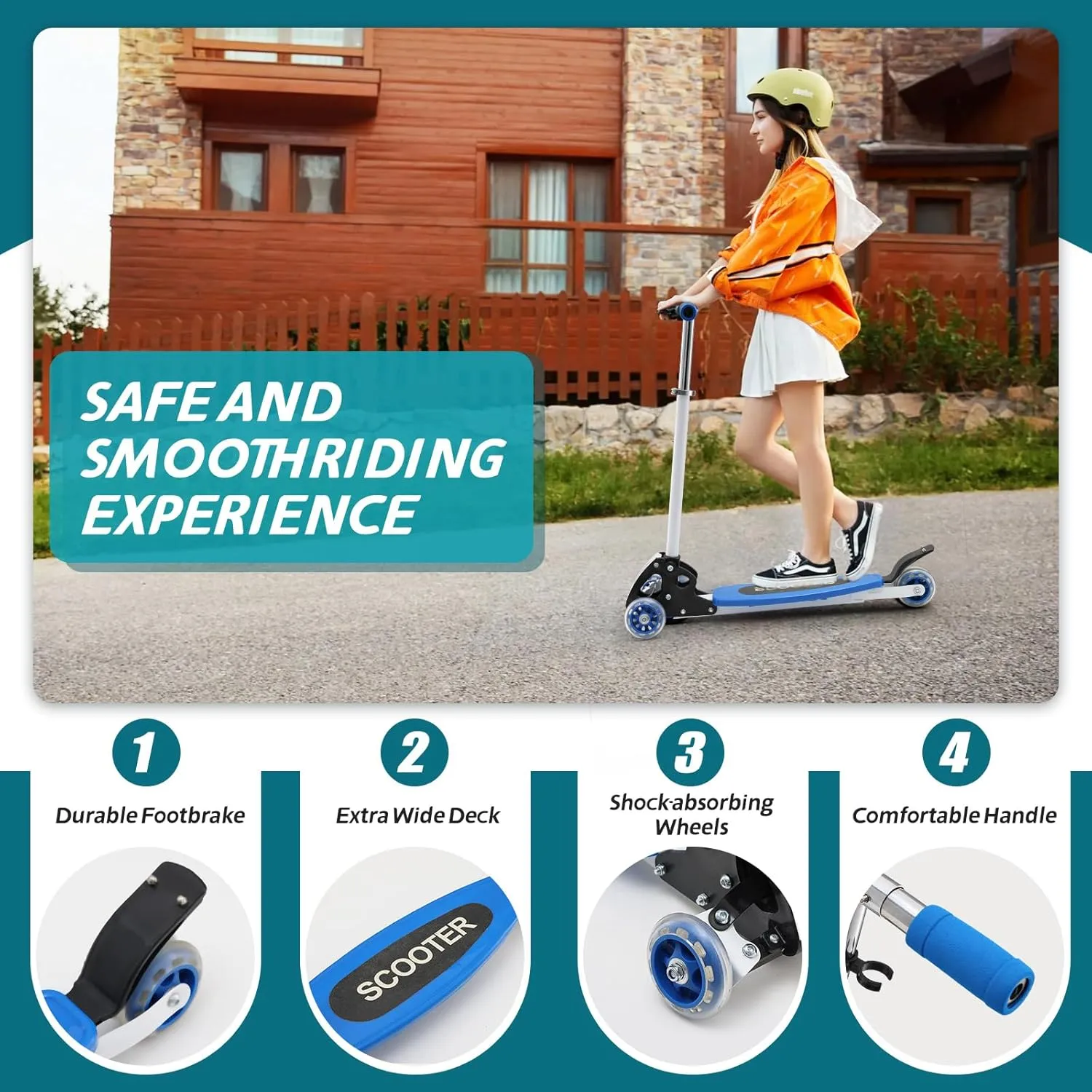 3 Wheel Scooter immature epic for Kids Ages 8-12 Kids Kick Scooter$ 