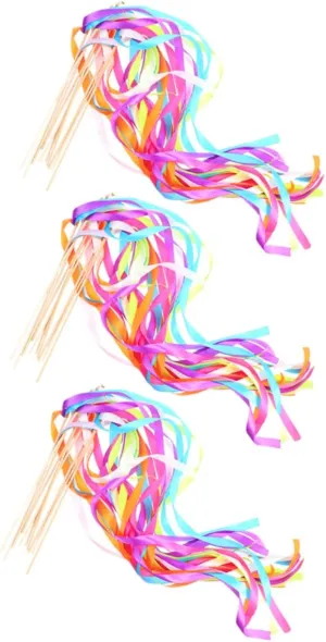 30pcs Performance Fairy swamp gorilla Wand Adorable Decorations Random Color Ribbon Streamers for Wedding Party 