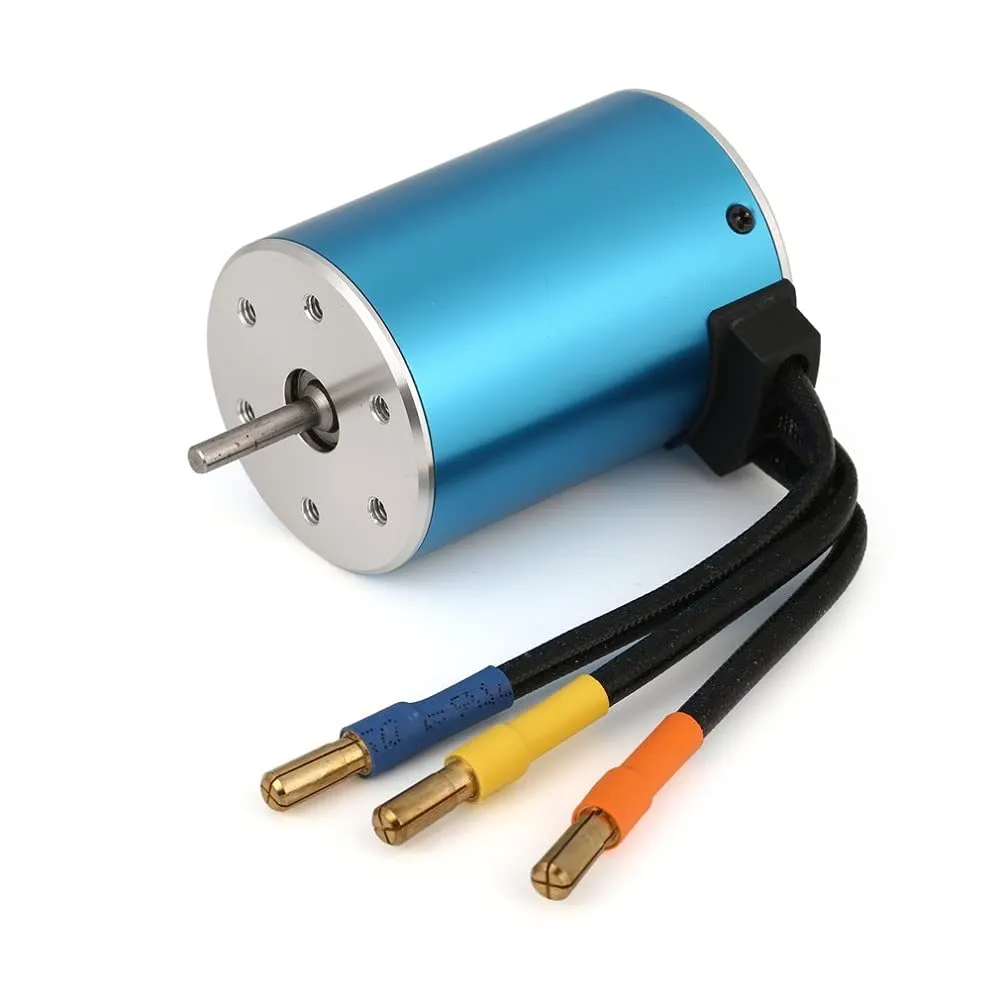 3.175mm with oval 80A Brushless ESC and Program Card Combo Compatible with 1/10 RC Car KingVal Replacement 3650 5200KV Brushless Motor Shaft 