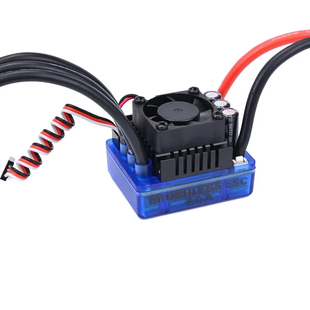 3.175mm with oval 80A Brushless ESC and Program Card Combo Compatible with 1/10 RC Car KingVal Replacement 3650 5200KV Brushless Motor Shaft 