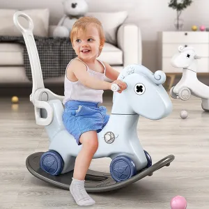 4-in-1 Rocking Horse & Ride On Push Car | Balance Board | Push Handle