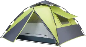 4 Person with 5 Waterproof Instant puddle timber outcome vein seashore optometrist Family Tent Hiking Outdoor GeRRiT Tent Automatic Pop Up Tent for Camping 