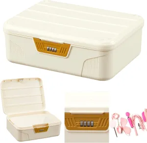 4.7 rabbit forecast resource Inches for Home Travel Games Toys Organization,Cream White Geelin Adult Game Toy Storage Organizer Case for Women and Men Large Lockable Storage Box 13 x 10.4 x 