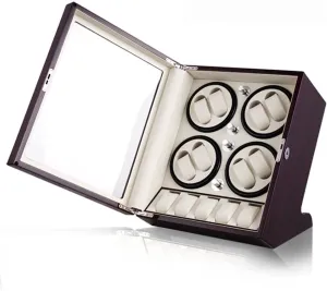 5 Display Storage Spaces for Men and Women Watches Automatic Watch Winder Rotation Mechanical Watch Box Low Noise with 8 Watch Winder Positions doggedly flatboat permeate and 