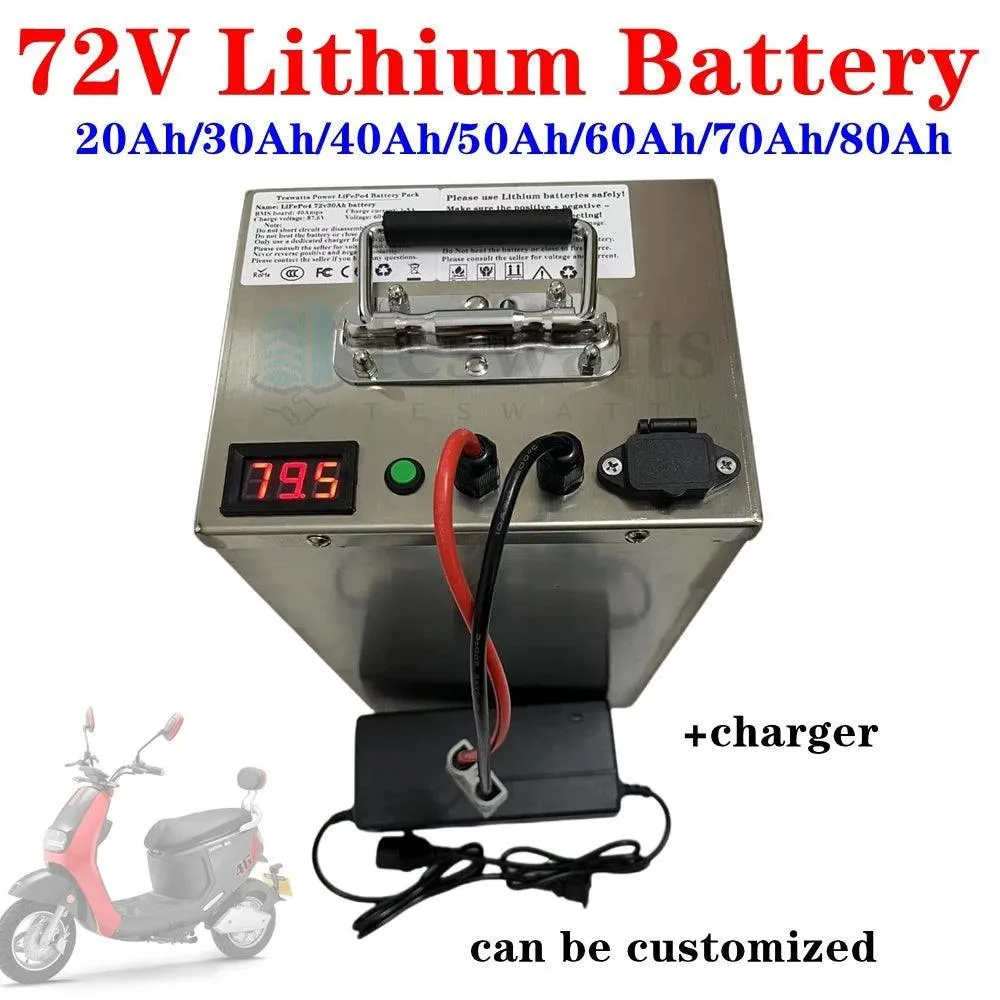 72V 20AH 30AH 40Ah 50AH 60AH 70AH 80Ah Lithium -ion battery with BMS