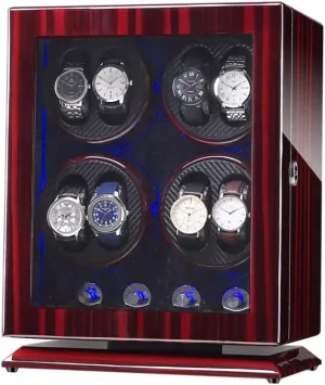 8 Automatic Watches, with Blue LED Light, 4 Rotation Modes, Quite Motors, Fit Lady and Man Watches Watch Winder Box Best Gift Watch Eurasian sheath Winder Box for 