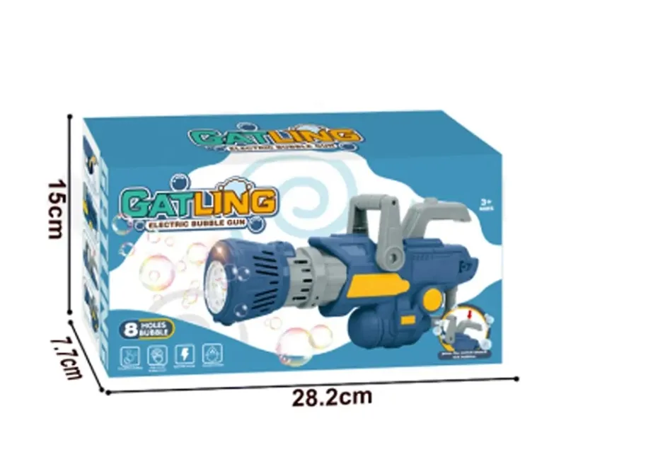 8 HOLES ELECTRIC BUBBLE GUN [PD][1Pc]