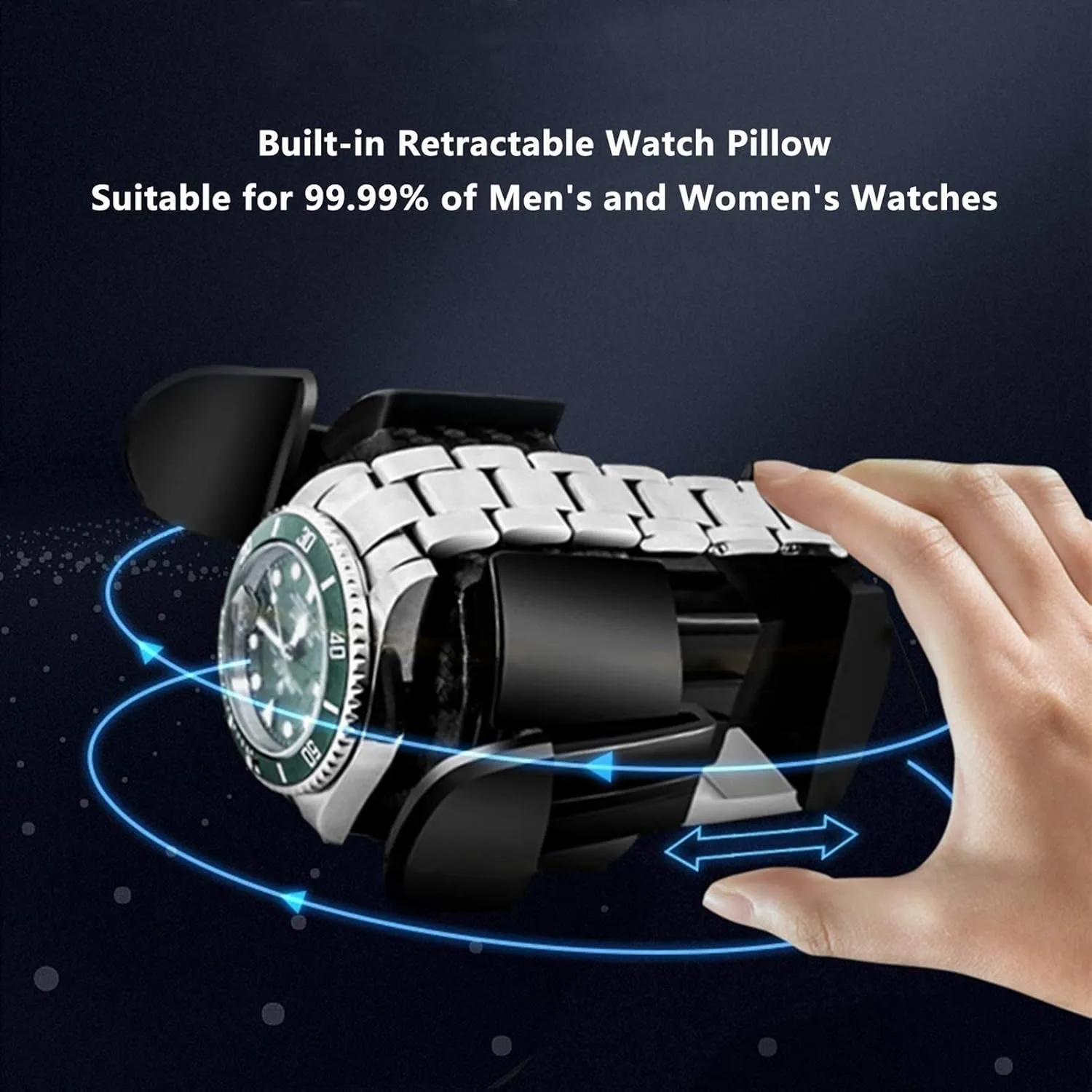 9 Wooden Storage Case LCD Touch Screen Adjustable Watch half quartz comment artistically Pillows Built-in LED Light Quiet Motor GeRRiT Automatic Watch Winder Box 