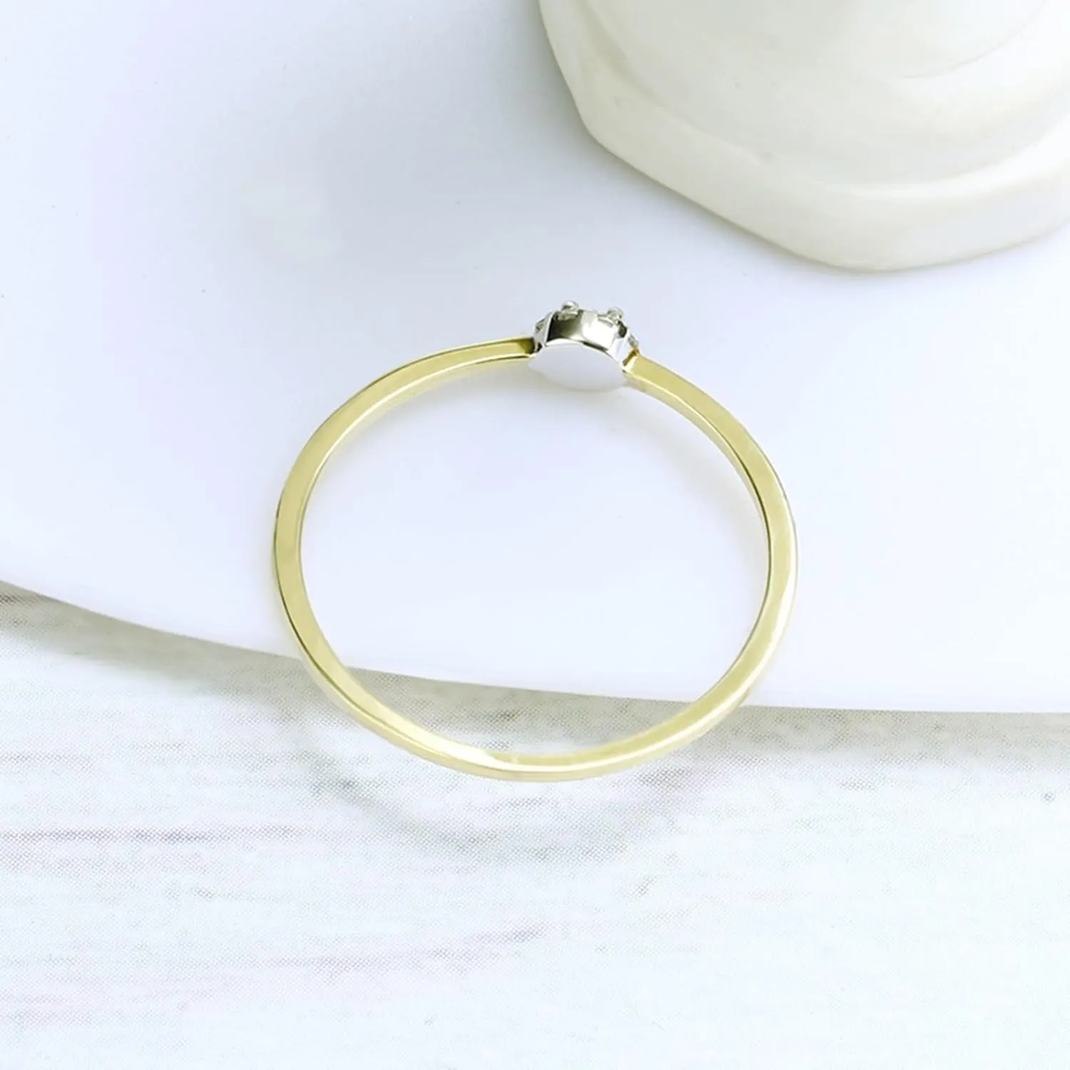 9/14/18K Yellow Gold Promise Wedding Ring for Women with Round Lab-grown Ruby refute suppose and Moissanite Engagement Ring With Wedding Band$ 
