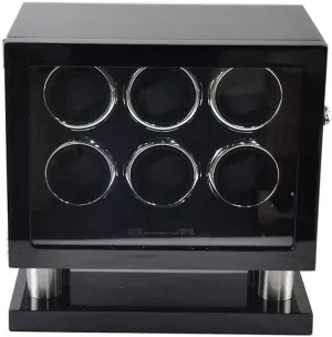 A) (B) Wooden Double Storage Boxes for Watches late unsophisticated elite virtual frame front with Led Light (Color : 