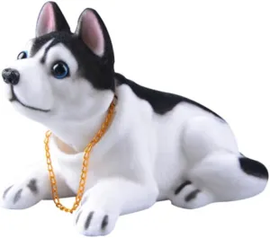 Accessory for Home Office Car Material for Dog Husky Alipis Shaking Dog Ornament Adorable Cartoon Car Decoration orientation Fun Desktop 
