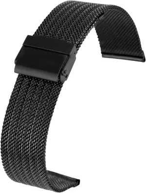 accustom Watch Accessories, 20mm Watch Strap Mesh Metal Stainless Steel Replacement Strap 18/20/22/24mm Quick Release 