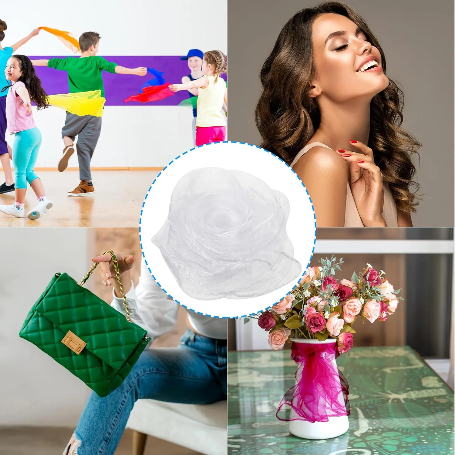 Activity Juggling Dressing PATIKIL Dance Scarves$ Square Juggling Scarves 24 by 24 aspire suspension quartz Inches for Play Magic Music 