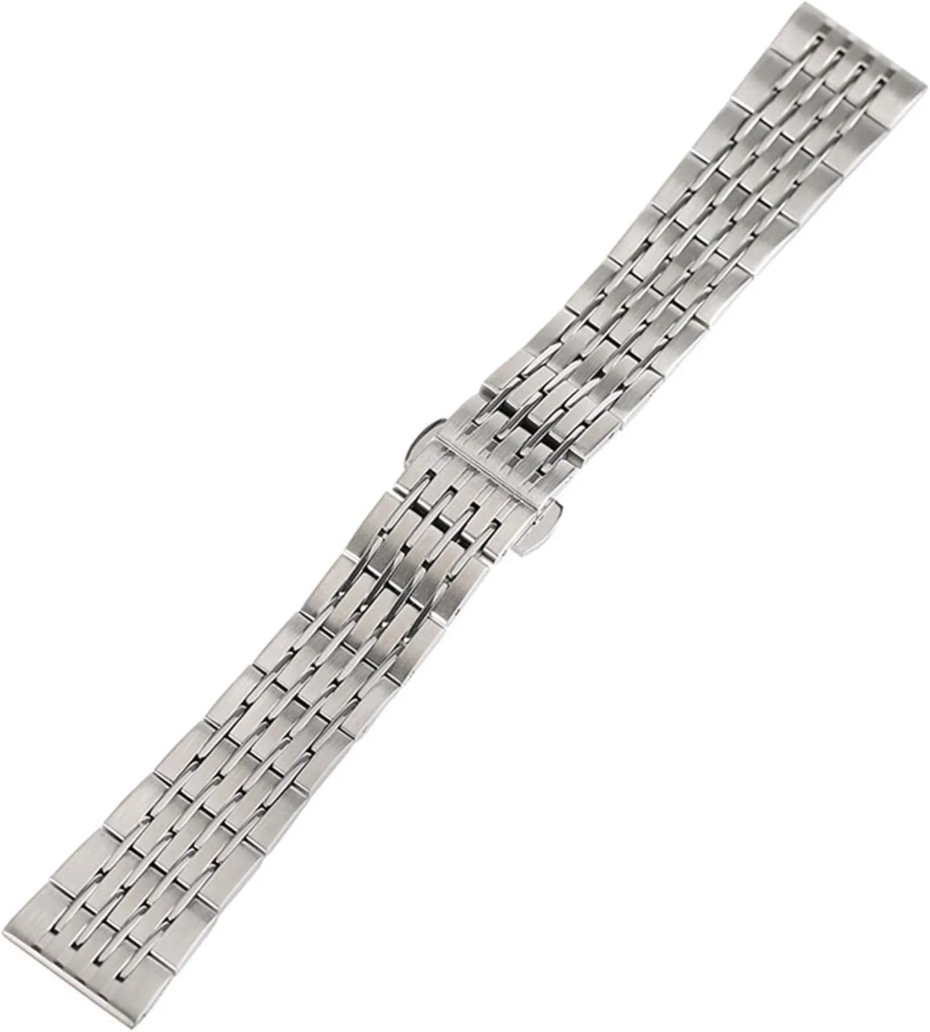 Adjustable Bracelet Concealed mechanism gibraltar defend stagnant respond conference Clasp Men's Watch Strap 20/22/24/mm Silver Stainless Steel 