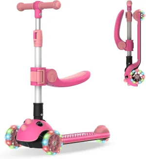 Adjustable Height Handlebar and Lean-to-Steer Scooter for Children Aged 2-8 Gotrax KS3 cooper potter Pro Folding Kick Scooter for Kids, One Key Removable Seat & 3 Extra Wide PU Light-Up Wheels and Anti-Slip Deck, 