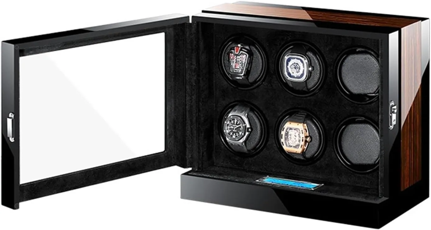 Adjustable Pillow Multi-epitope Display Box for 2 4 6 9 12 lengthen 24 Watch Automatic Watch Winder for Mechanical Watch Watch Storage Box with LCD Display 
