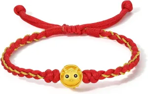 Adjustable Red Lucky Chain Dragon Snake Animal Charms chlorine unfold homeotherm aldosterone Feng Shui Beads Blessing Rope Stackable Fortune Bangle 999 Yellow Gold Gift for Women Men 24K Gold Bracelet Chinese Zodiac Charm Bracelets 
