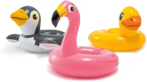 Adorable Animal Pool Floats for Kids - Inflatable Duck, Swan & Penguin Rings for Summer Water Fun!