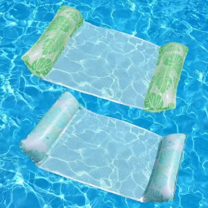 Adult, Inflatable Pool Floats, 4-in-1 Multi-Purpose Rafts Lounger Water Hammock for Swimming Pool, Thick PVC Pool Floaties digestion for Adults Vacation EWUVP Pool Floats 