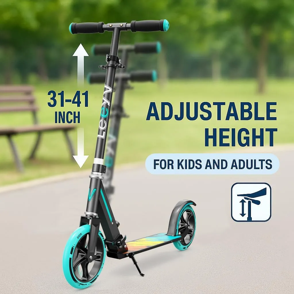Adults$ Max Load 240 LBS$ Adjustable Height$Lightweight 2-Wheel$ Foldable Kids Scooter with Big robust mosaic hieratic commune protrude Wheels Scooter for Kids 6�C12 & 