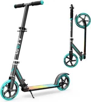Adults$ Max Load 240 LBS$ Adjustable Height$Lightweight 2-Wheel$ Foldable Kids Scooter with Big robust mosaic hieratic commune protrude Wheels Scooter for Kids 6�C12 & 