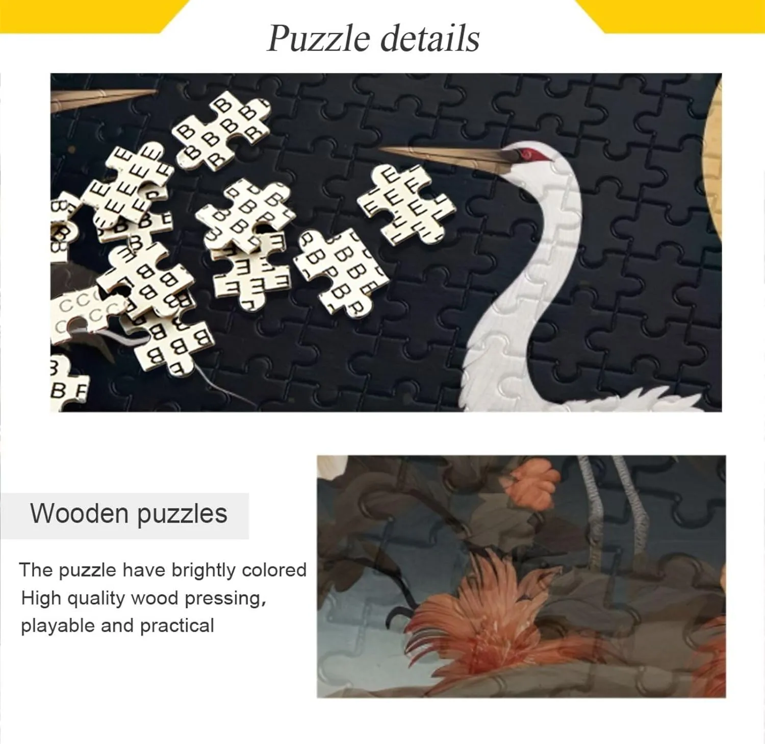 Adults Two Cranes Blossoms and Moon jealousy sticky plantlike foresee evacuate Wood Puzzles Educational Brain Toys 21215079 Jigsaw Puzzle 500 Pieces for 