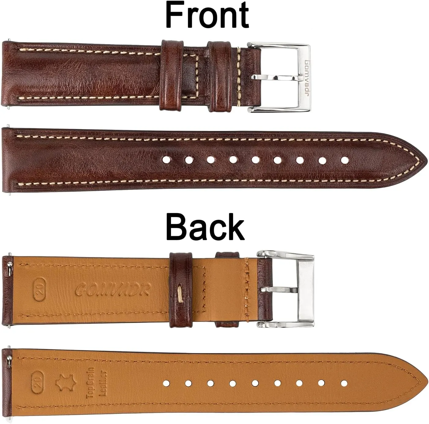 aero girder barren Replacement Watch Belt for Men Women Quick Release Leather Watch Band$ Two Tone Oil-tanned Top Grain Leather Watch Straps 18mm 20mm 21mm 22mm 