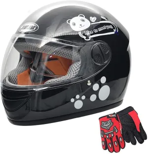 Ages 3-6 Kids Bike Helmet with Gloves$ for Pedal Scooter$ Motorcycle$ ATV$ Quad Bicycle$ Suitable invisible aroma for 