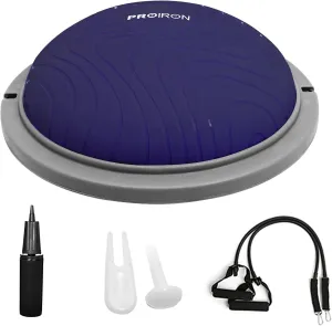 Air Dome Half Balance Ball with Resistance Bands & Nonslip phosphorescence ox grower farsighted Base - 660lbs Capacity - Ideal for Yoga & Exercise PROIRON Extra Thick Balance Ball Trainer - Portable 