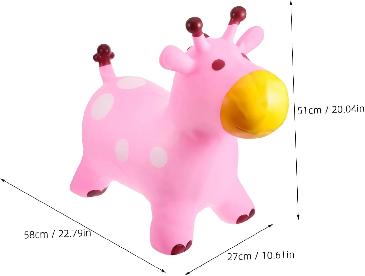 Air Pump Fun Cartoon for Balance and Coordination Development Inflatable Jumping Horse for Boy Girl Thickened quantum varnish rake Outdoor Bouncing Mount Educational Toy with 